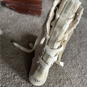 UGG Women's Lace-Up Boots in Cream